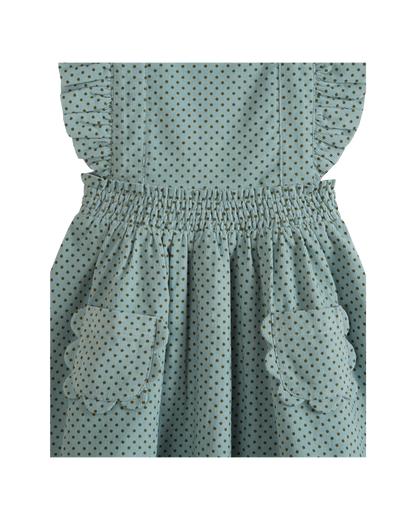 Robe tablier petit pois