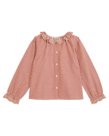 Blouse vichy framboise