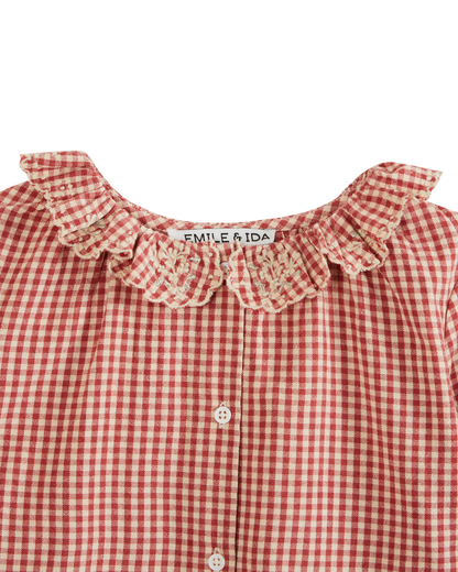Blouse vichy framboise
