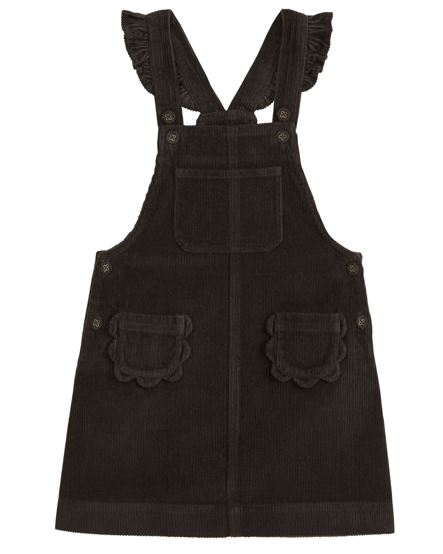 Robe fleurs velours bitume