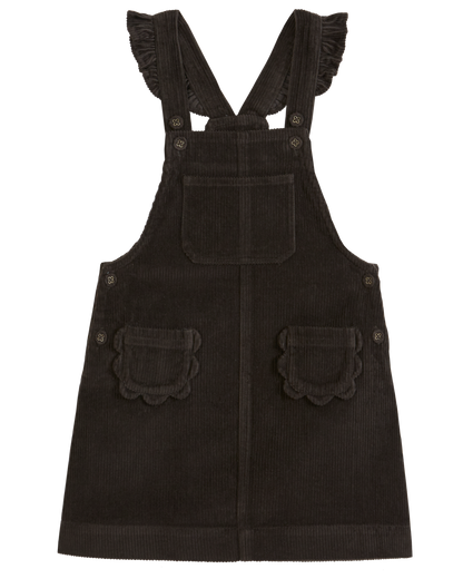 Robe fleurs velours bitume