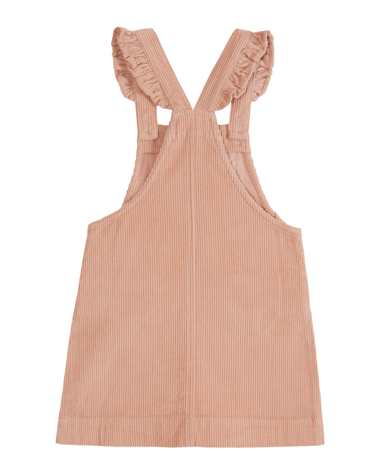 Robe tablier fleurs velours pivoine