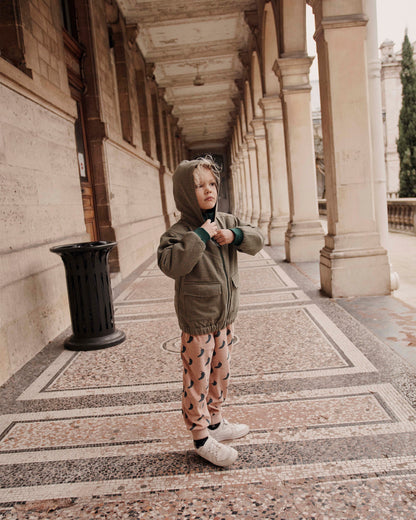 Blouson carreaux doublé Denise vert
