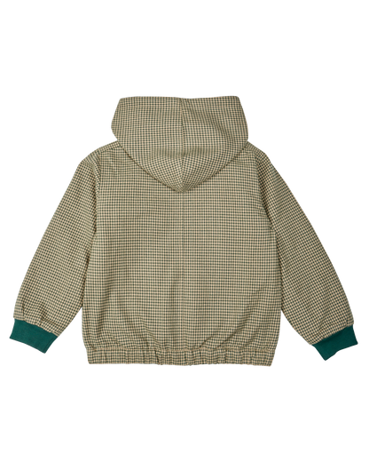 Blouson carreaux doublé Denise vert