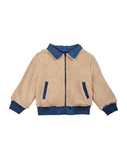 Blouson réversible denim bleu