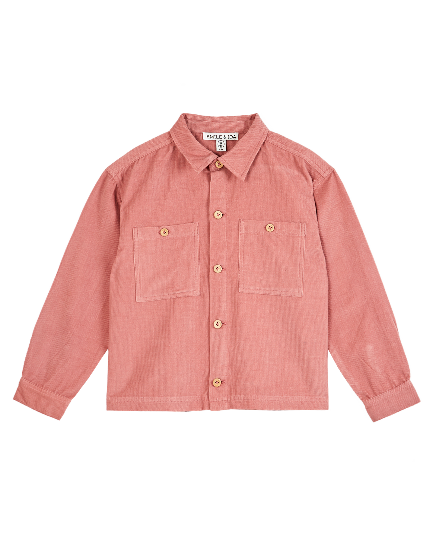 Chemise velours rose flamingo