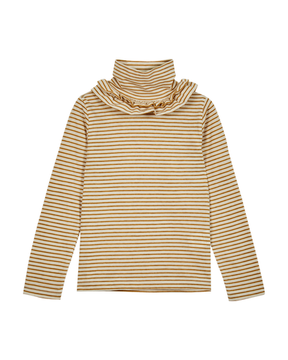 Sous-pull fille rayures coton bio biscotte