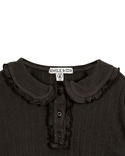 T-shirt coton et modal bitume