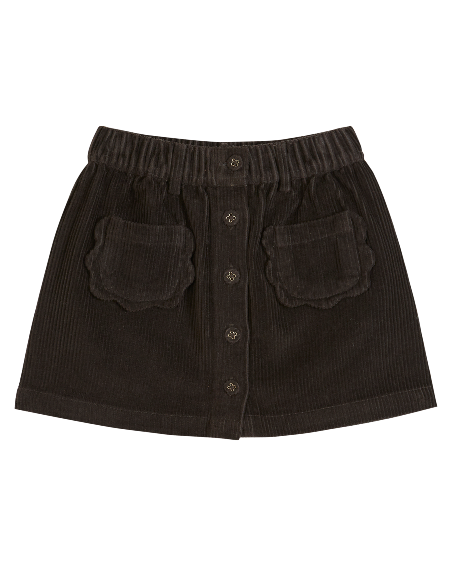 Mini-jupe velours bitume