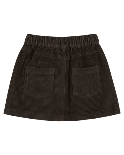 Mini-jupe velours bitume