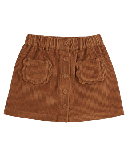 Mini-jupe velours macadamia