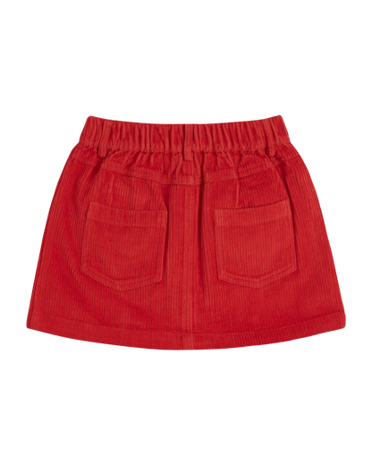 Mini-jupe velours rouge