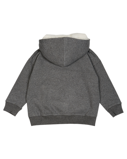 Sweat coton bio gris chiné foncé