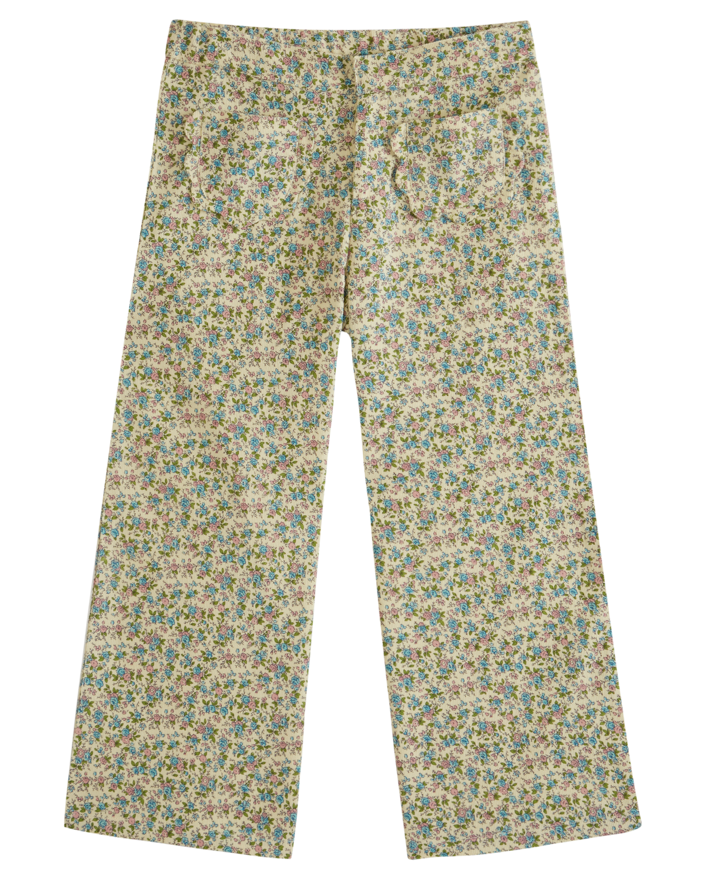 Pantalon velours mini fleurs