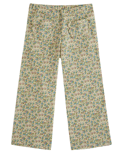 Pantalon velours mini fleurs
