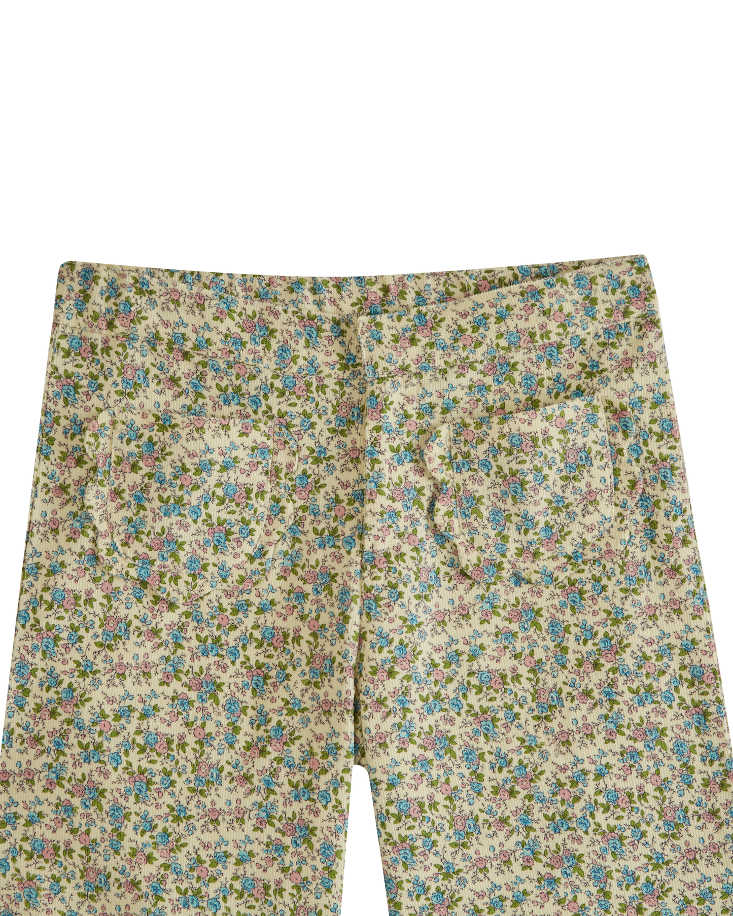 Pantalon velours mini fleurs