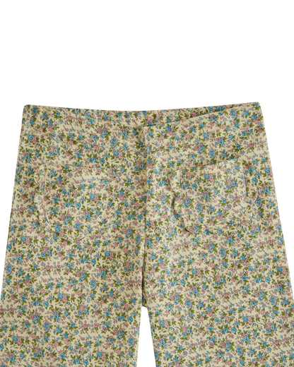 Pantalon velours mini fleurs