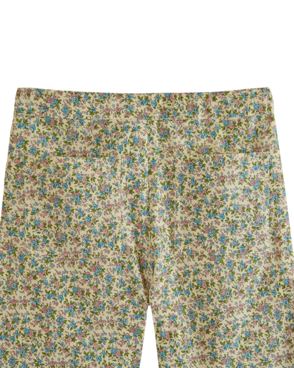 Pantalon velours mini fleurs