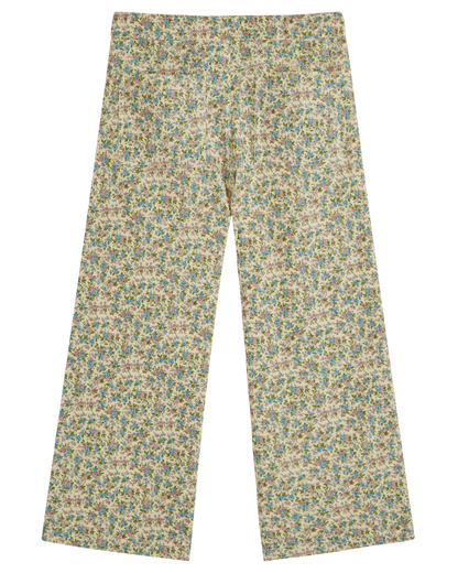 Pantalon velours mini fleurs