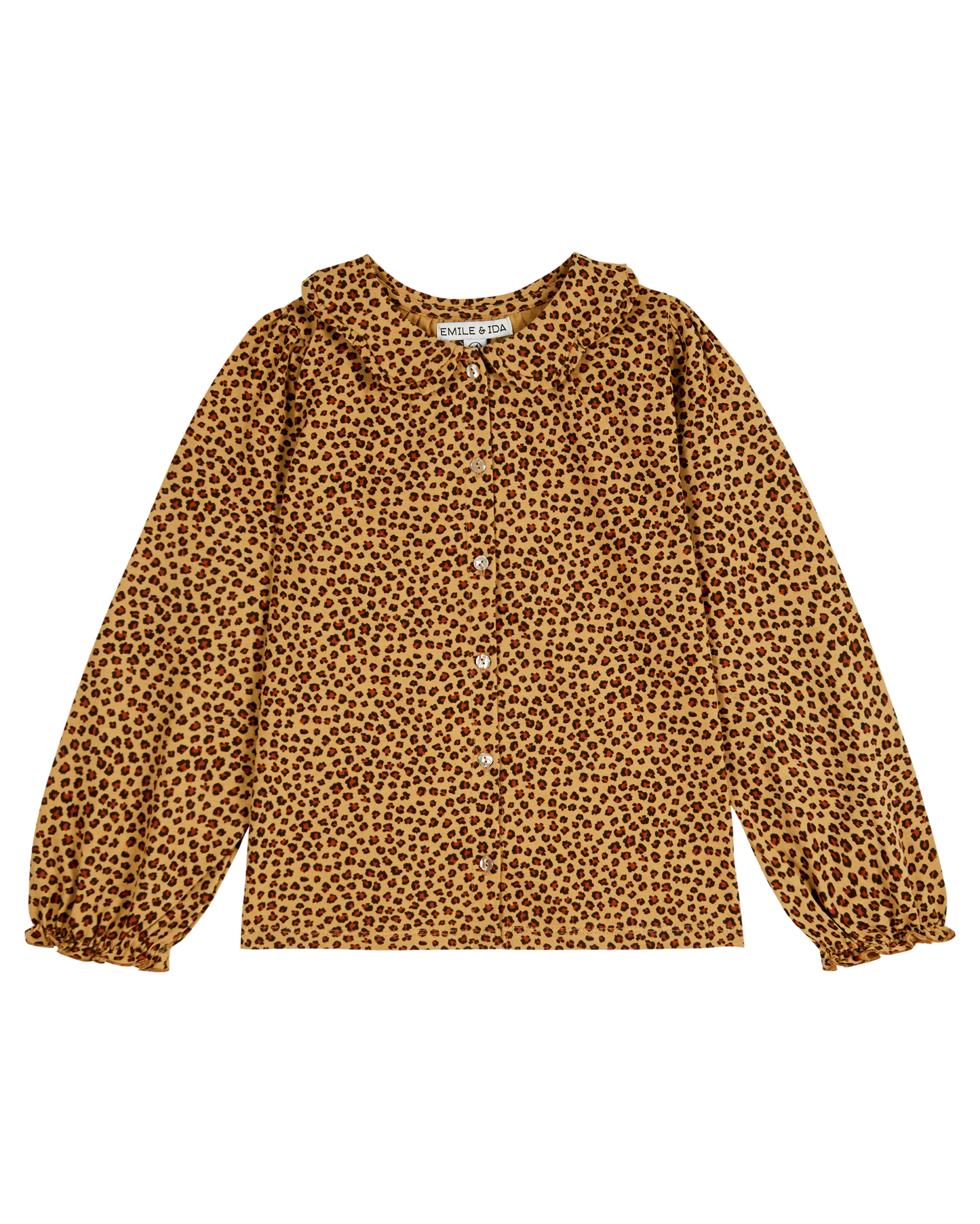Blouse coton bio léopard