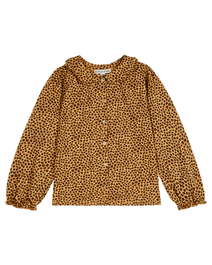 Blouse coton bio léopard