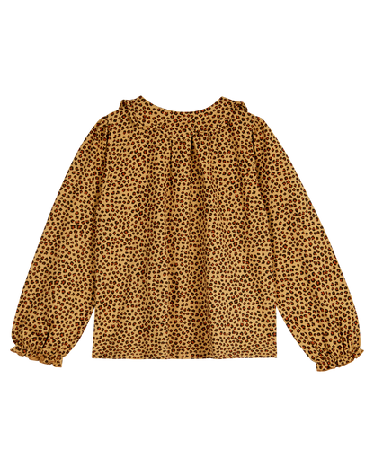 Blouse coton bio léopard