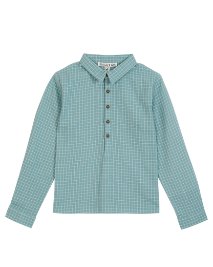 Kurta carreaux félicie céladon
