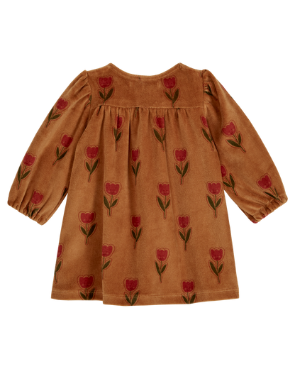 Robe bébé tulipe joyeuse marron