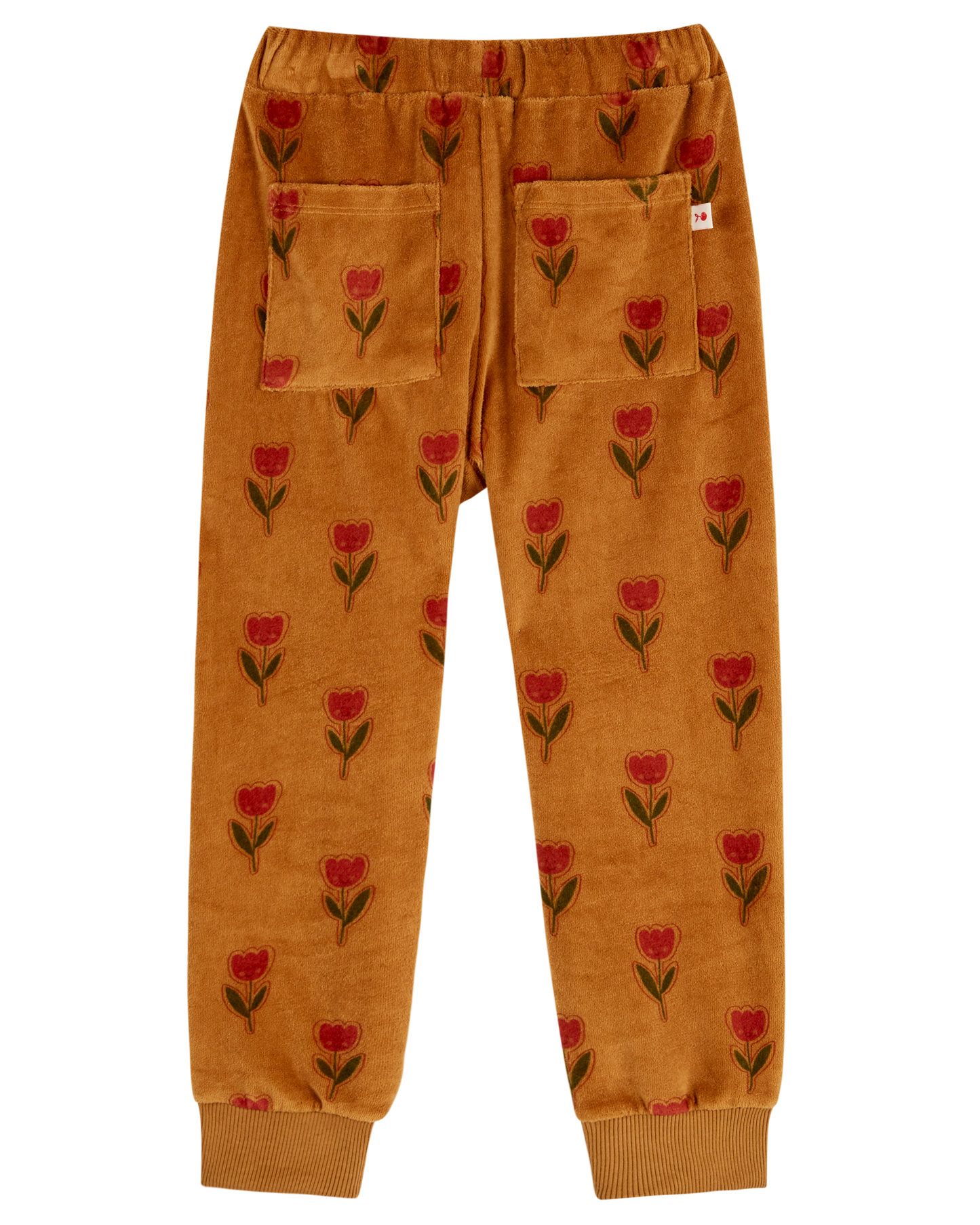 Jogger tulipe joyeuse velours marron