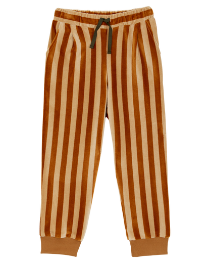 Jogger rayures velours macadamia