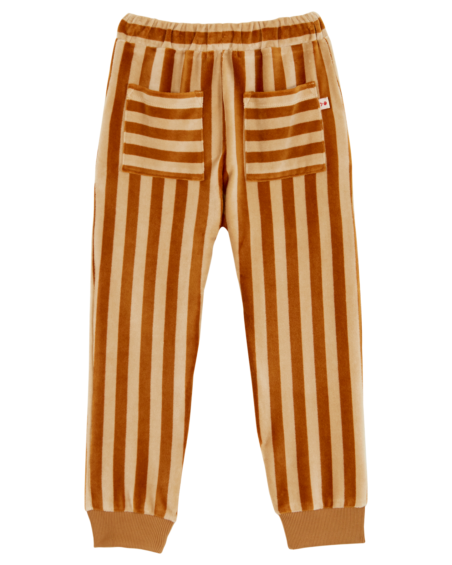 Jogger rayures velours macadamia