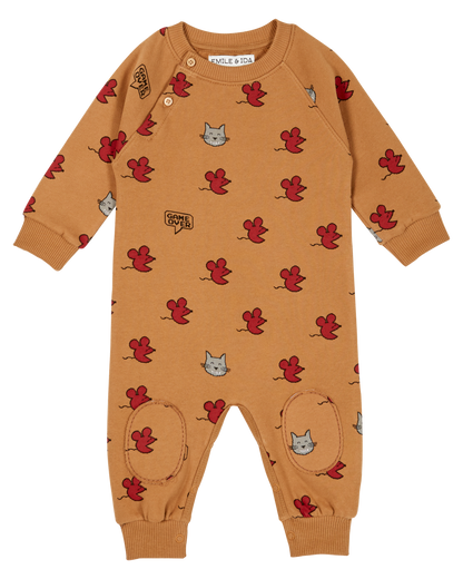 Combinaison souris coton bio caramel