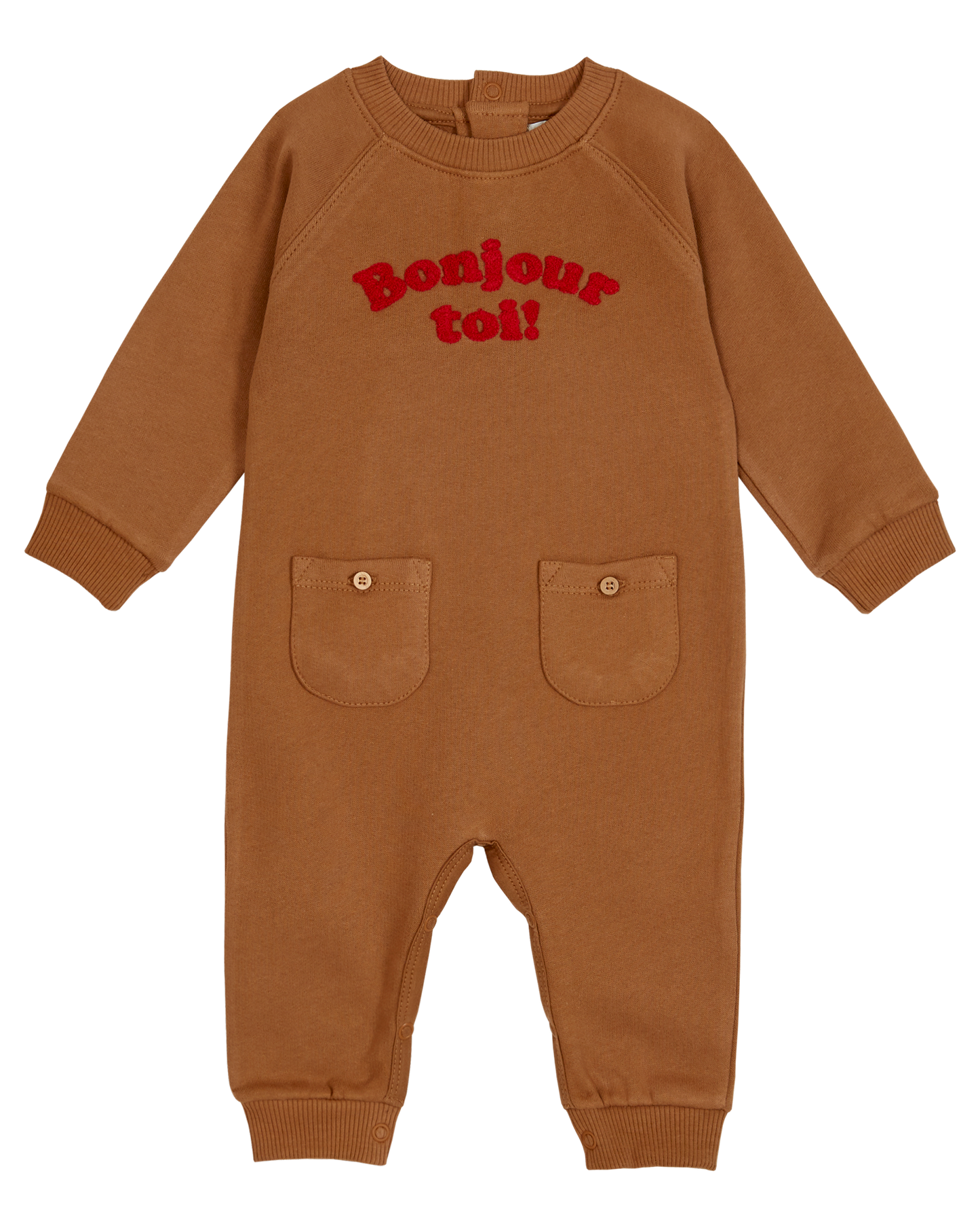 Combinaison bonjour toi coton bio caramel