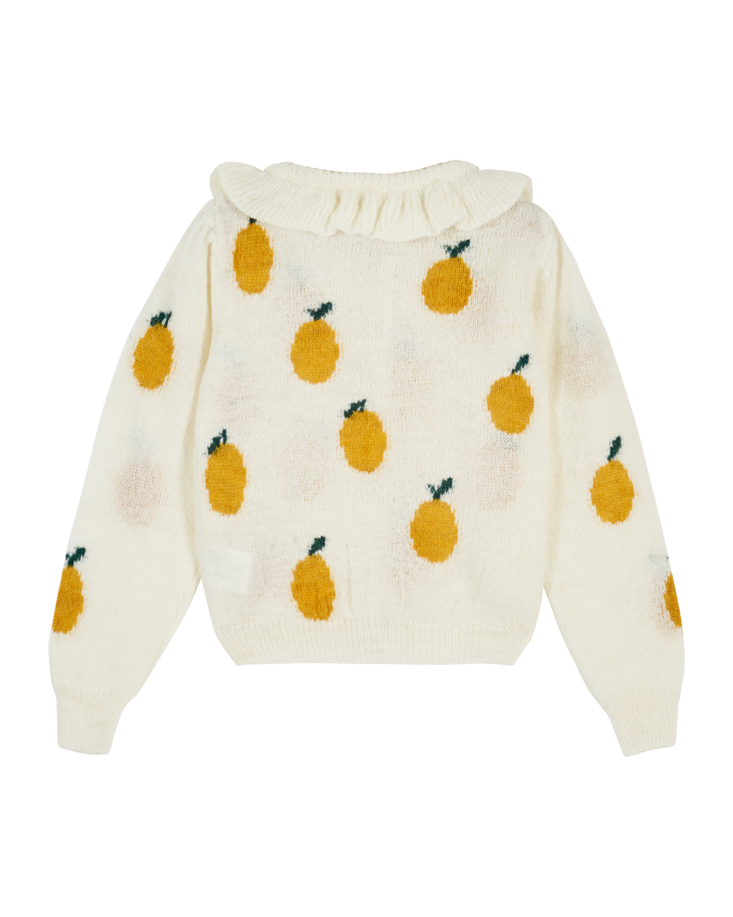Cardigan fille citron écru