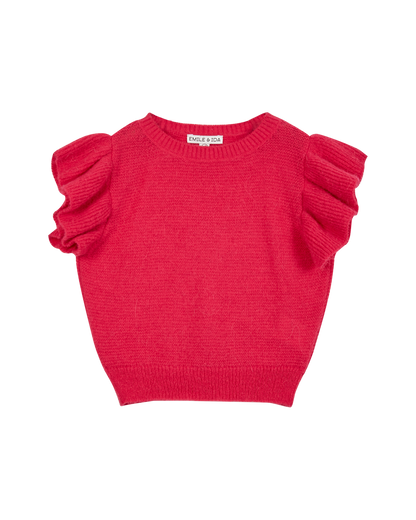 Pull sans manches fushia