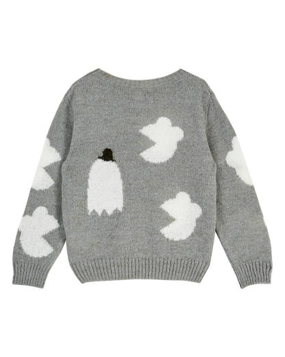 Pull fantôme gris chiné