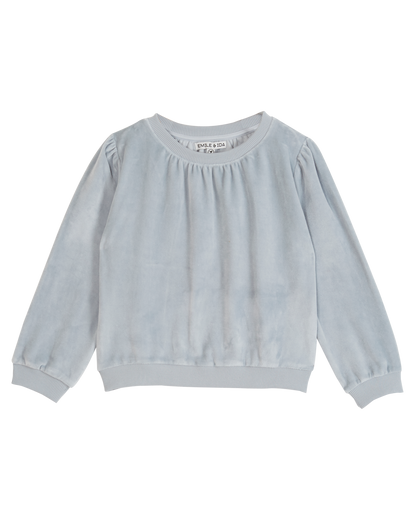 Sweat velours ciel