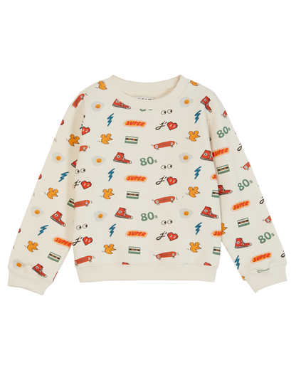 Sweat rétro coton bio écru