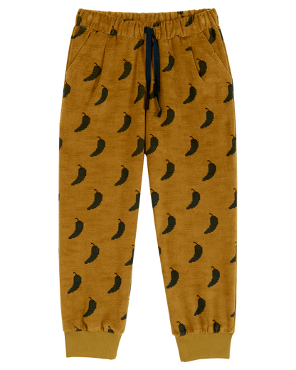 Jogger piment velours vert olive