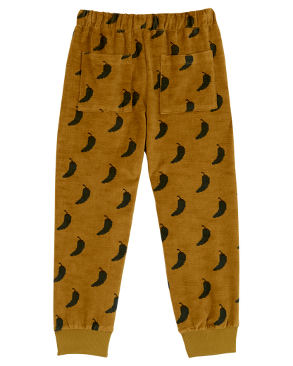Jogger piment velours vert olive