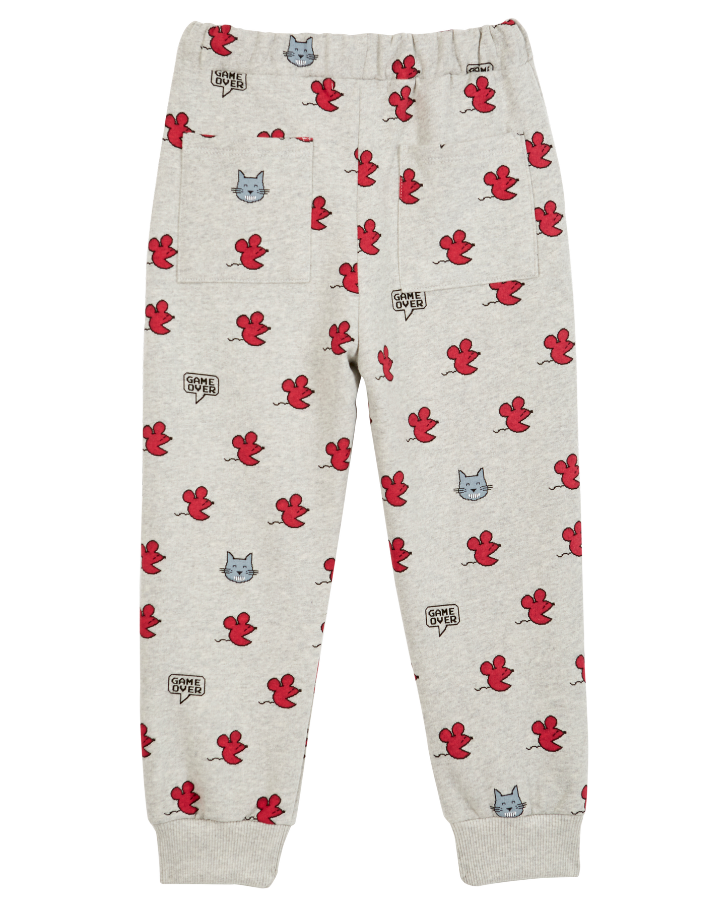 Jogger souris coton bio gris chiné
