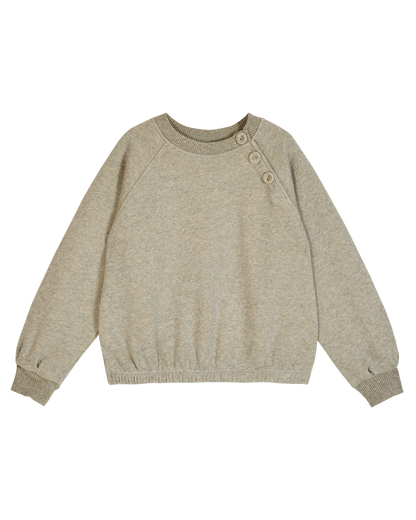 Sweat paillette coton bio gris chiné