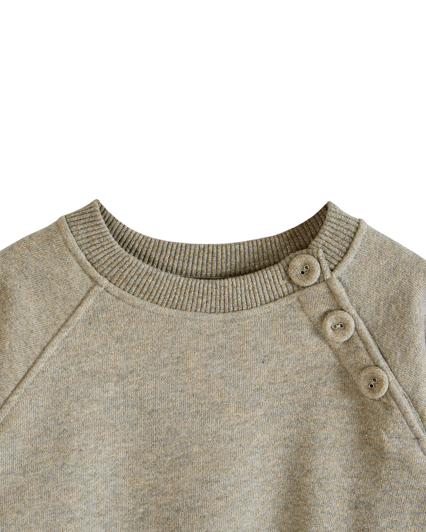 Sweat paillette coton bio gris chiné