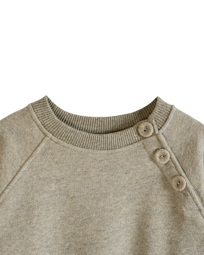 Sweat paillette coton bio gris chiné