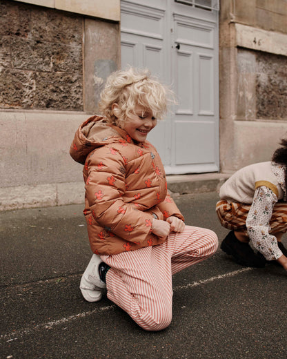 Pantalon rayures rouge et écru