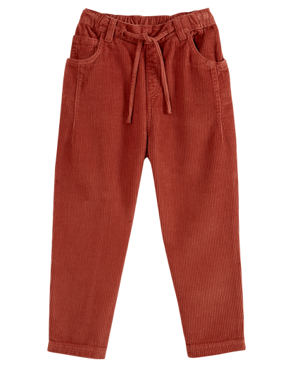 Pantalon velours terracotta