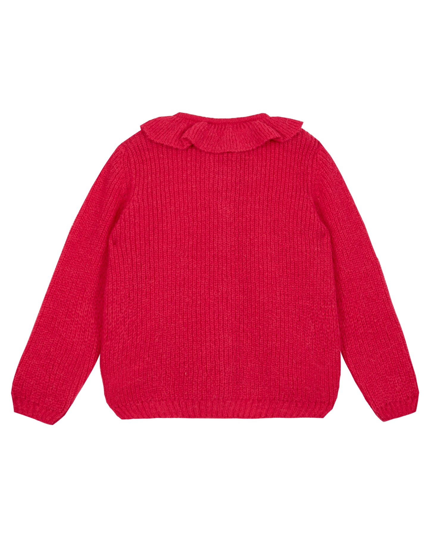 Cardigan collerette fushia