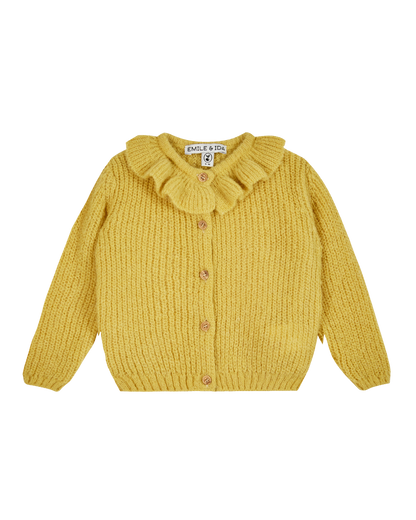 Cardigan collerette poussin