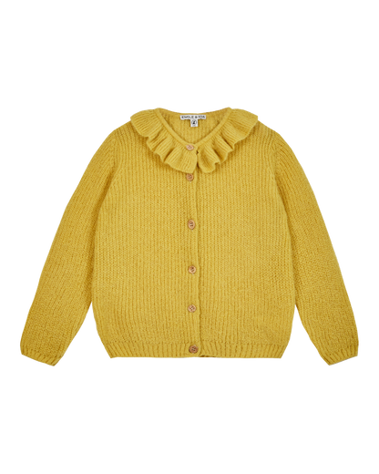 Cardigan collerette poussin
