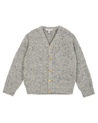 Cardigan enfant laine recyclée gris